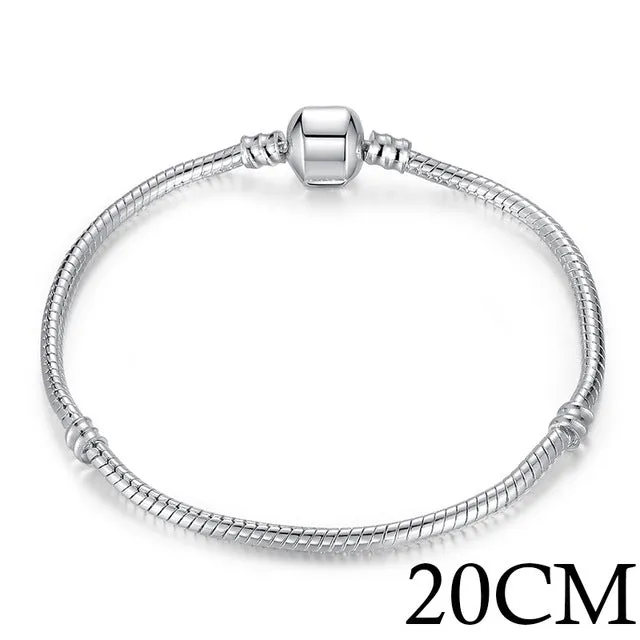 Silver Color Snake Chain Bracelet