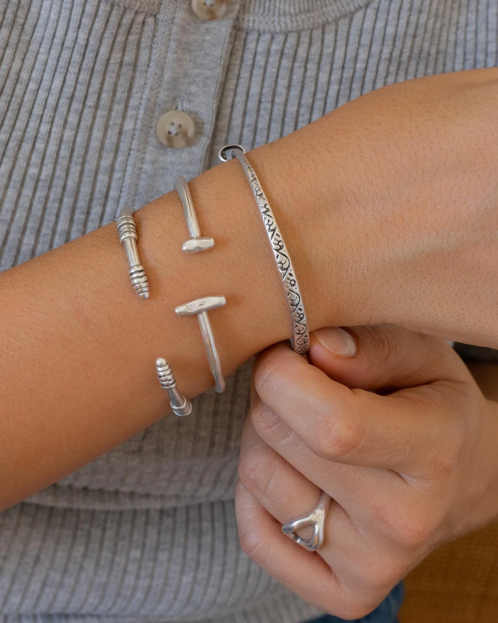 Silver Cuff with Bars