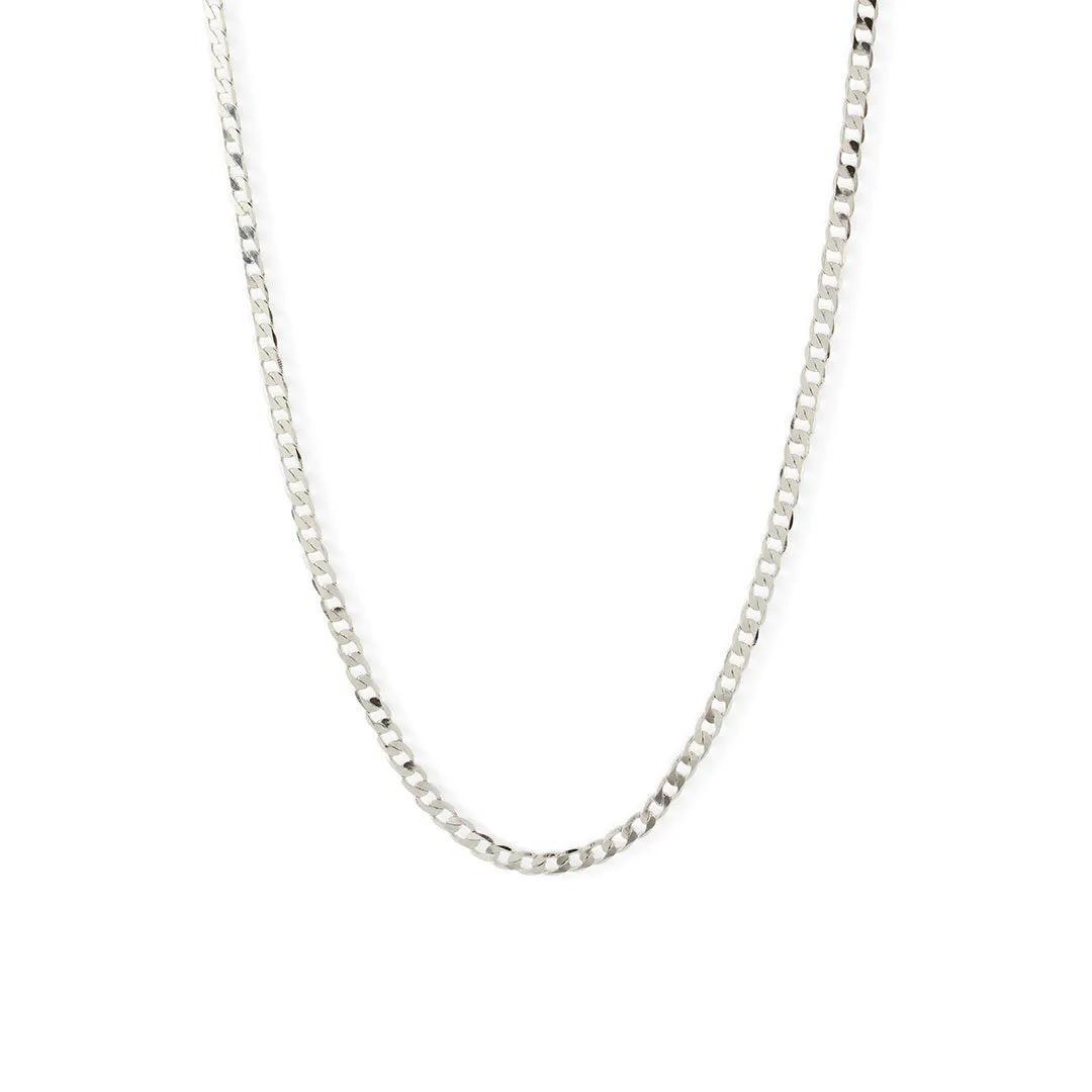 Silver Flat Cuban Chain