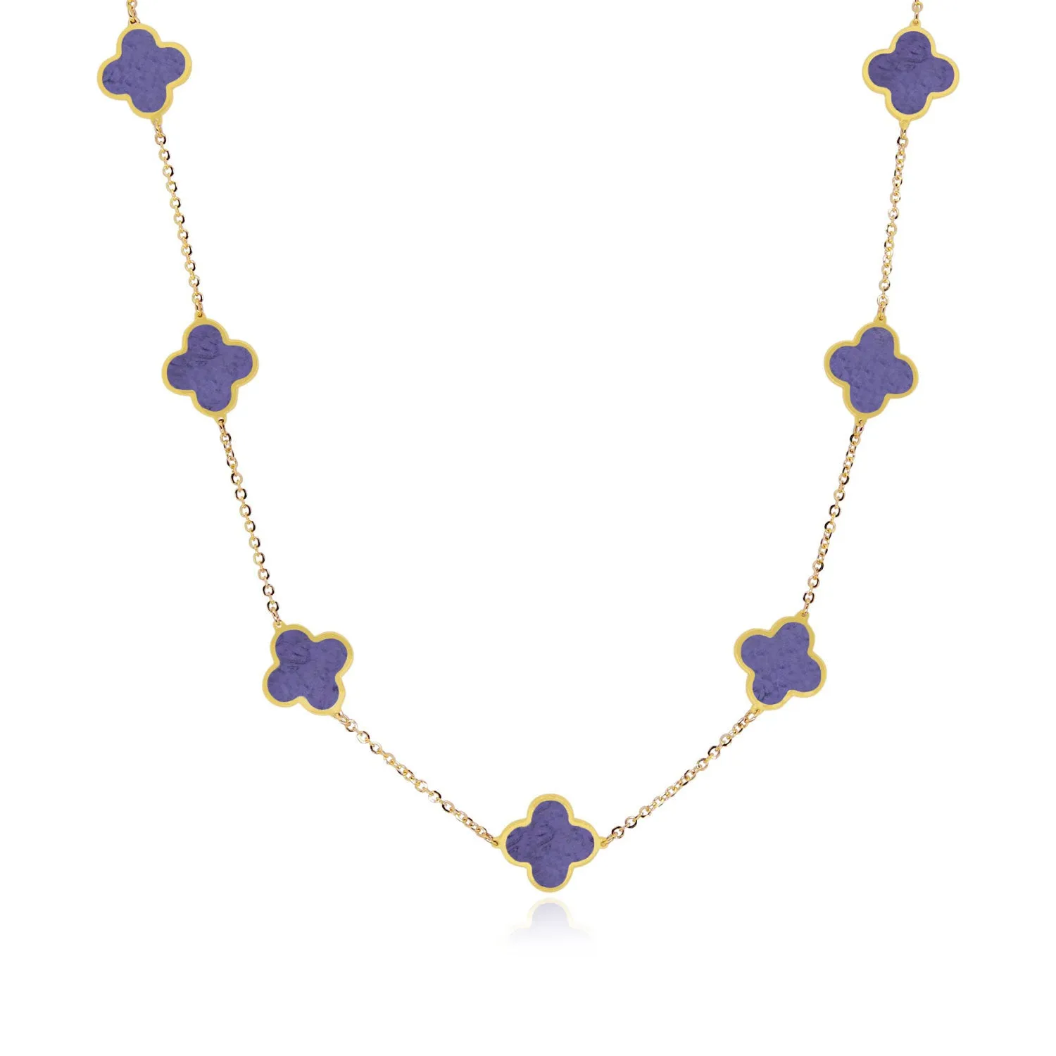 Small Amethyst Clover Necklace