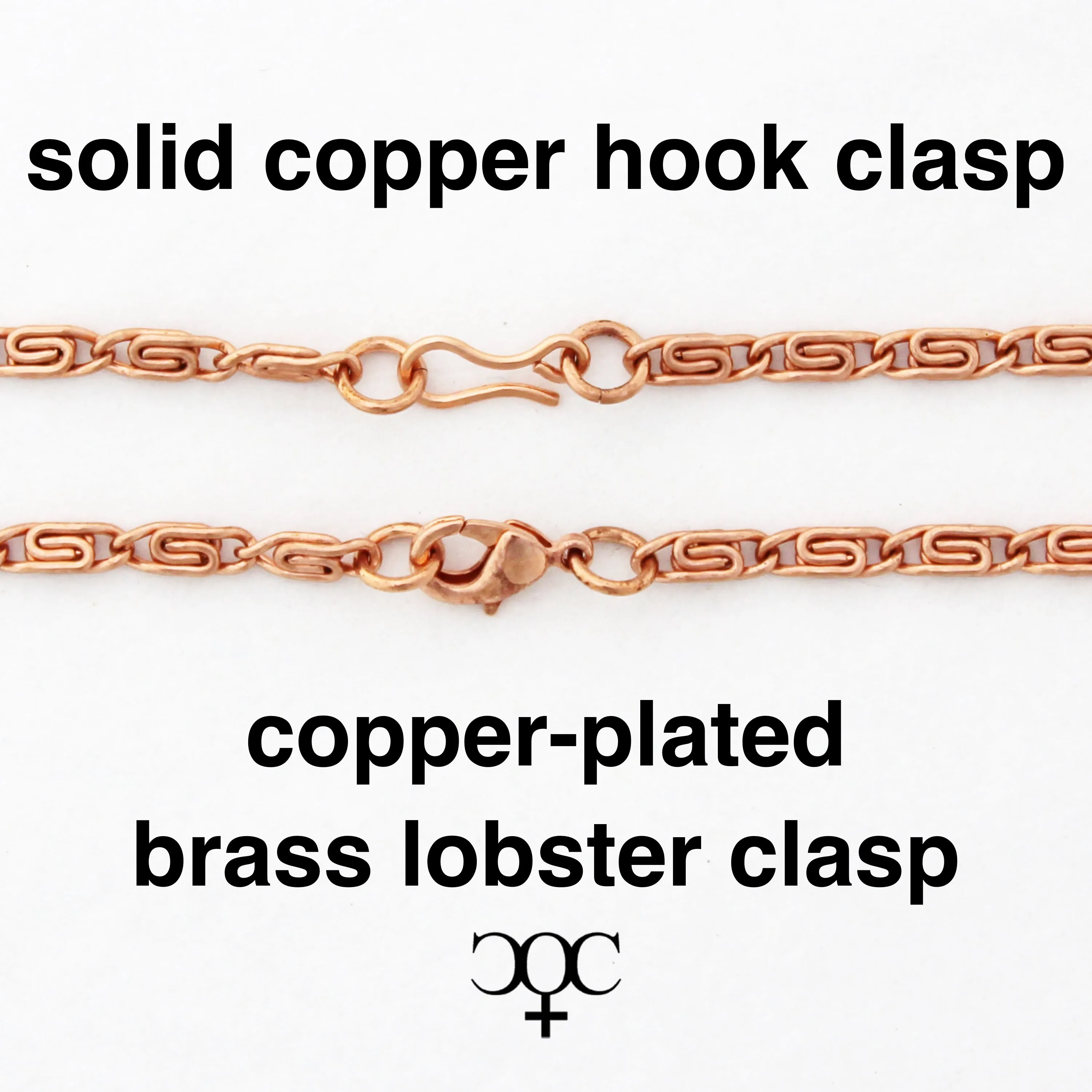 Solid Copper Scroll Necklace Chain 20 Inches NC61 Fine 3mm Celtic Copper Scroll Chain Necklace 20 Inch Relaxed Fit