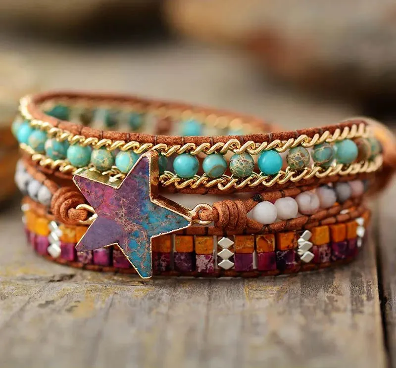 Starry Charm Beaded Bracelet