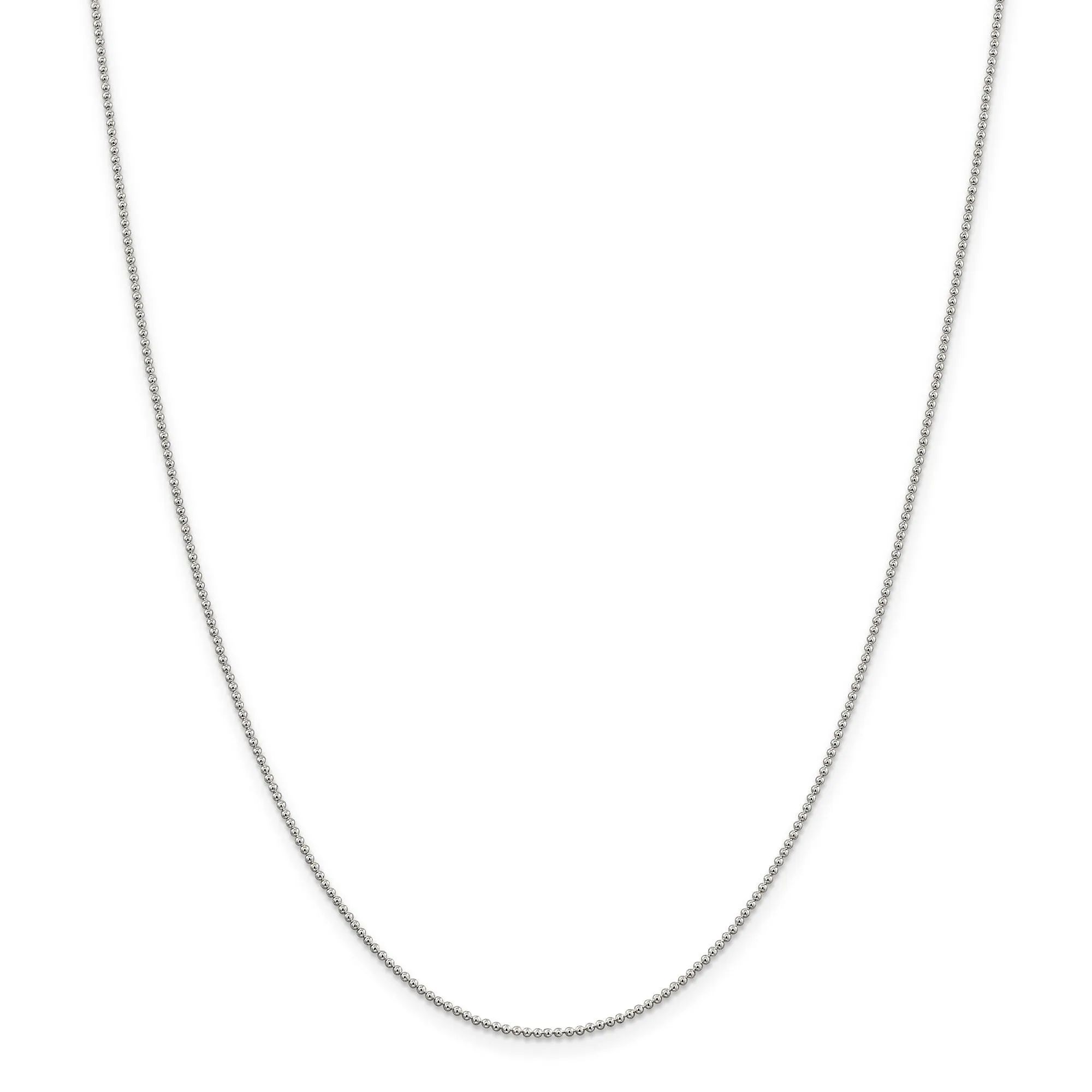 Sterling Silver Beaded Chain 1.25MM