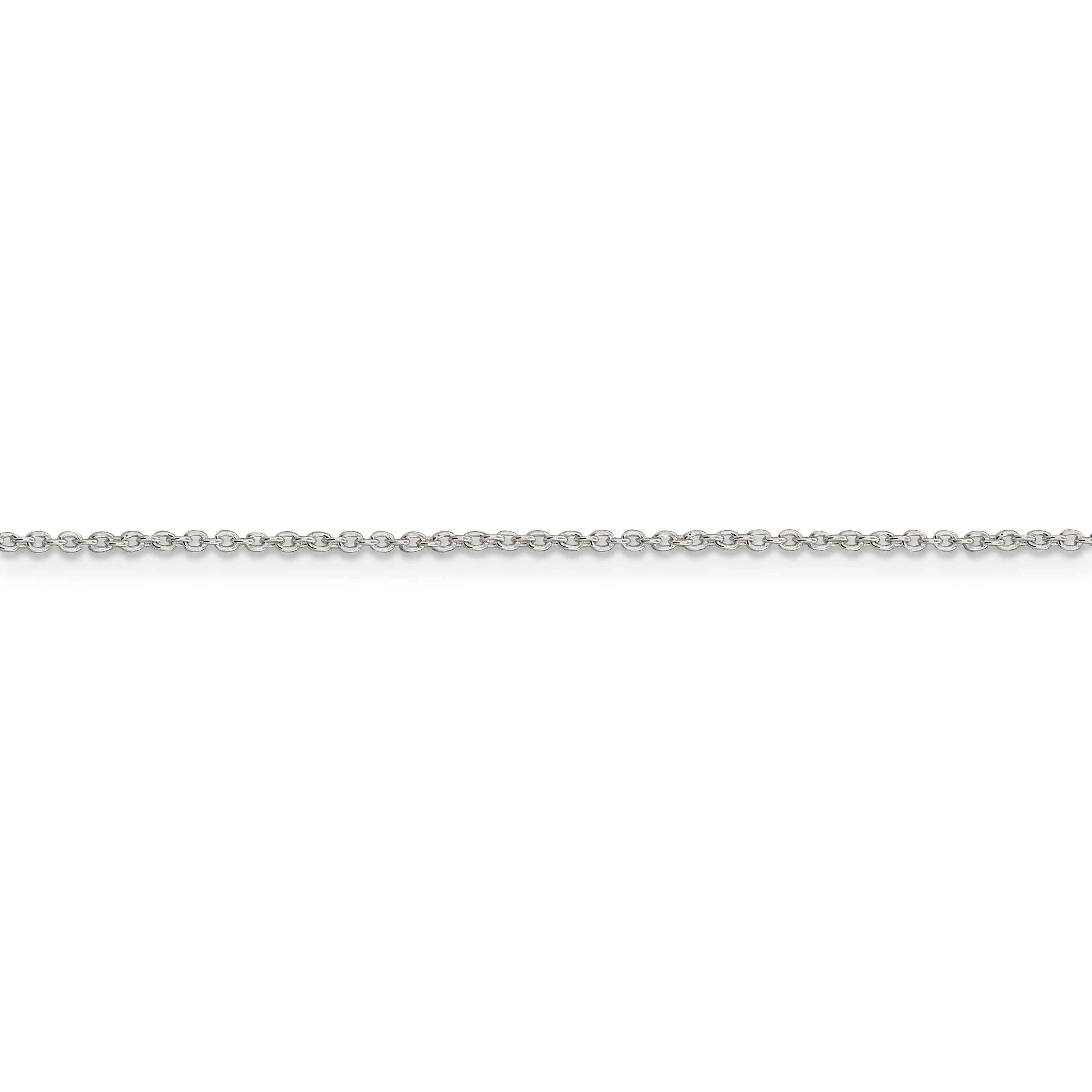 Sterling Silver Polished 1.25-mm Cable Chain