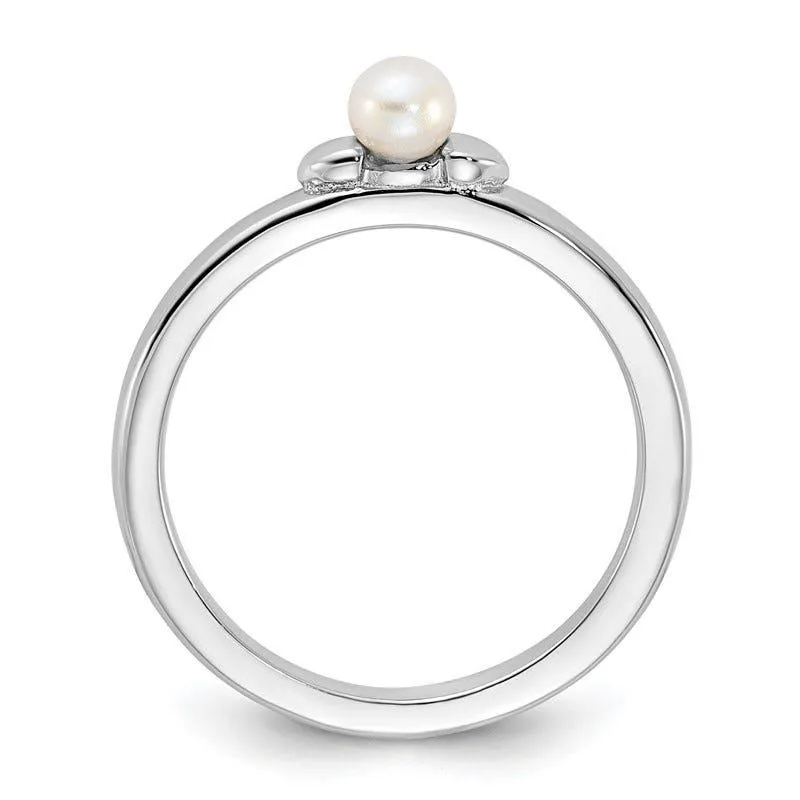 Sterling Silver Stackable Expressions FW Cultured Pearl Ring