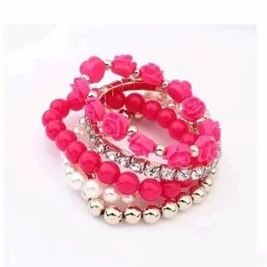 stretch flower temperament bracelet Women Fashion Jewelry