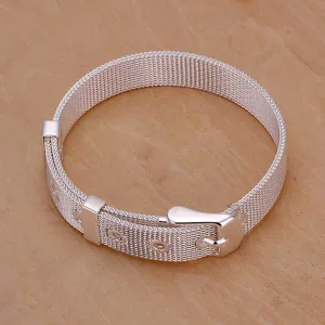 Summer style silver plated 10mm Mesh men bracelet