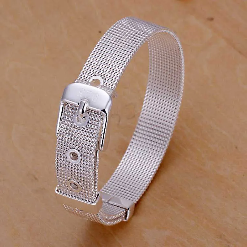 Summer style silver plated 10mm Mesh men bracelet