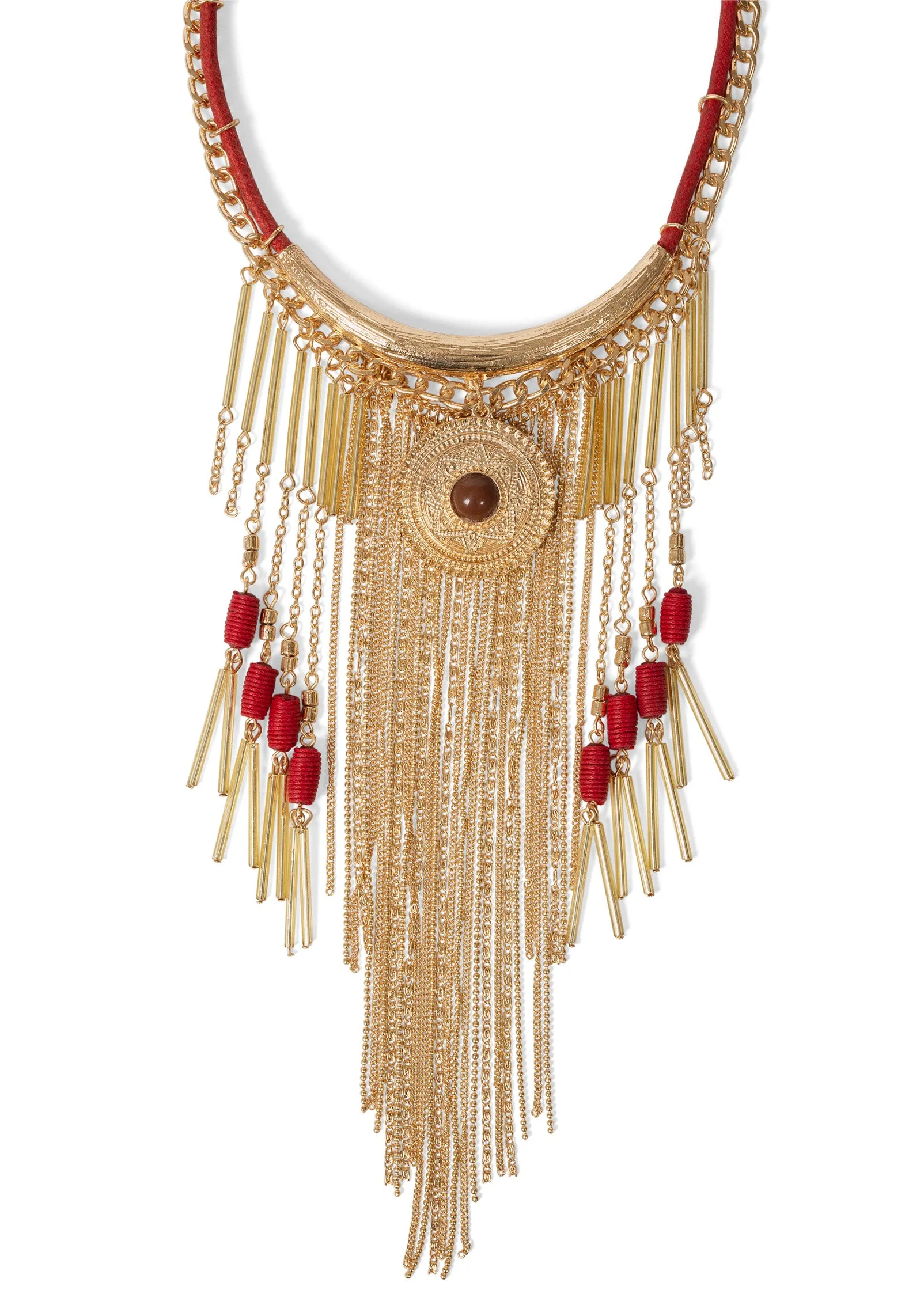 Tassel Beaded Necklace - GLARE