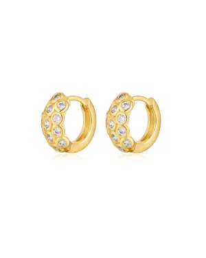 The Sienna Stone Hoops