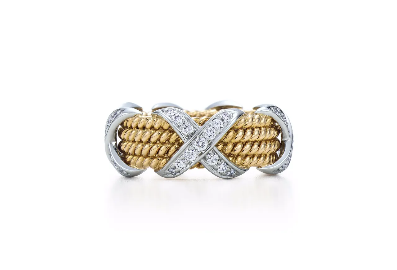 Tiffany & Co. Schlumberger Rope Four-Row X Ring