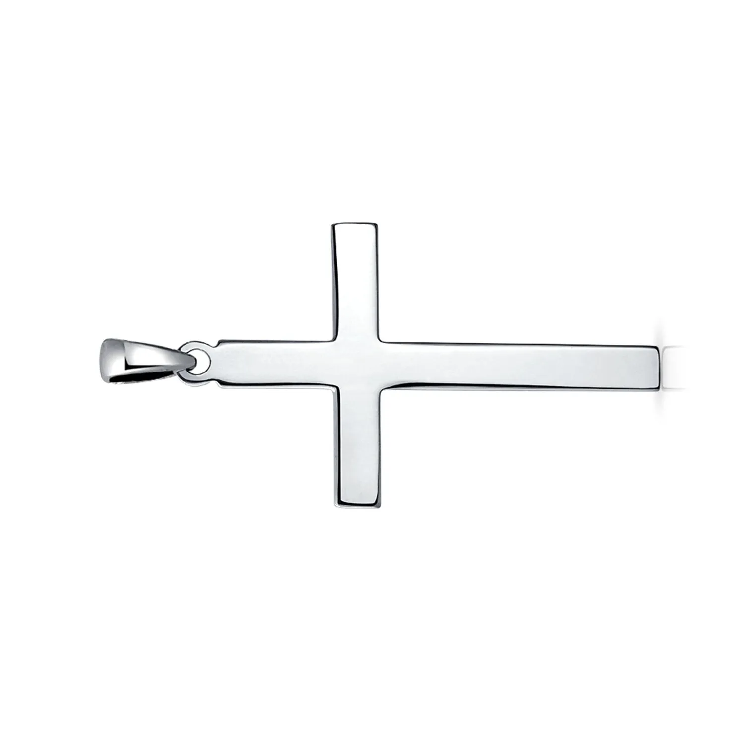 Unisex Religious Cross Pendant Necklace in Sterling Silver for Men