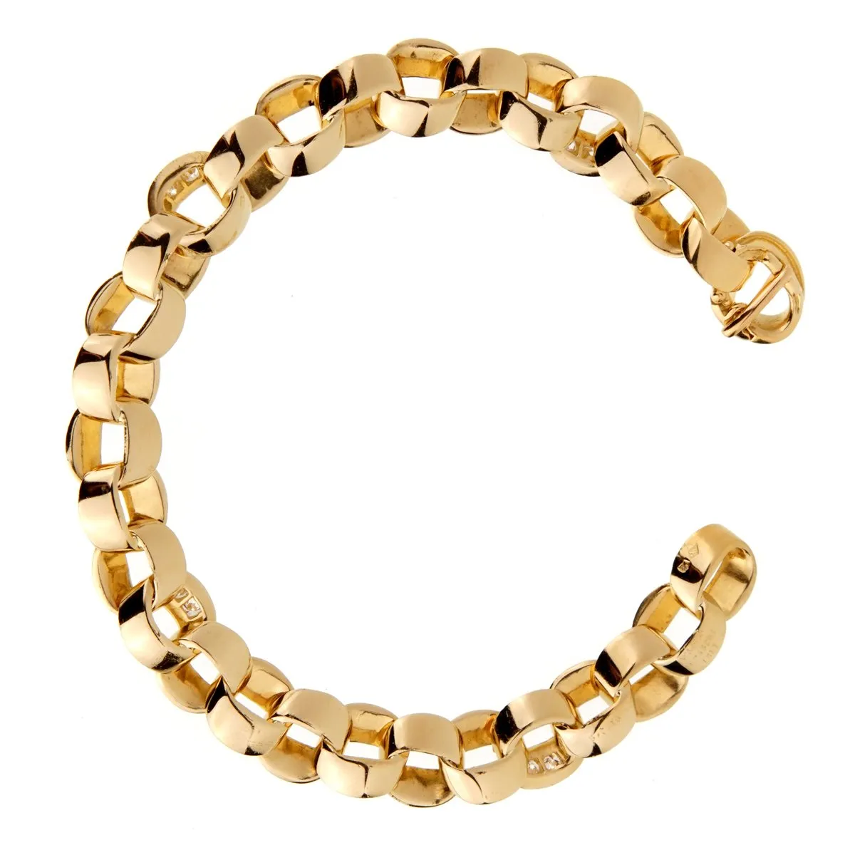 Van Cleef & Arpels Diamond Gold Chain Bracelet