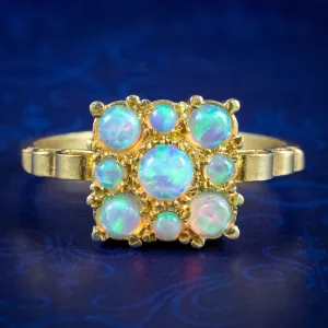 Victorian Style Opal Cluster Ring