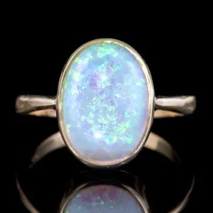 Victorian Style Opal Ring 9Ct Yellow Gold 5.50Ct Opal