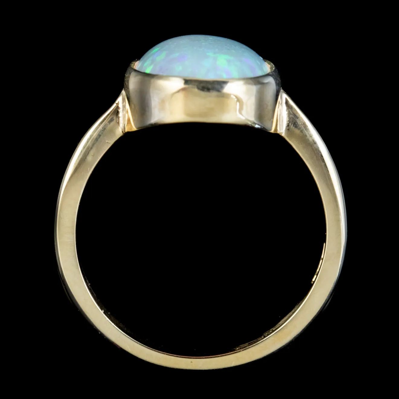 Victorian Style Opal Ring 9Ct Yellow Gold 5.50Ct Opal