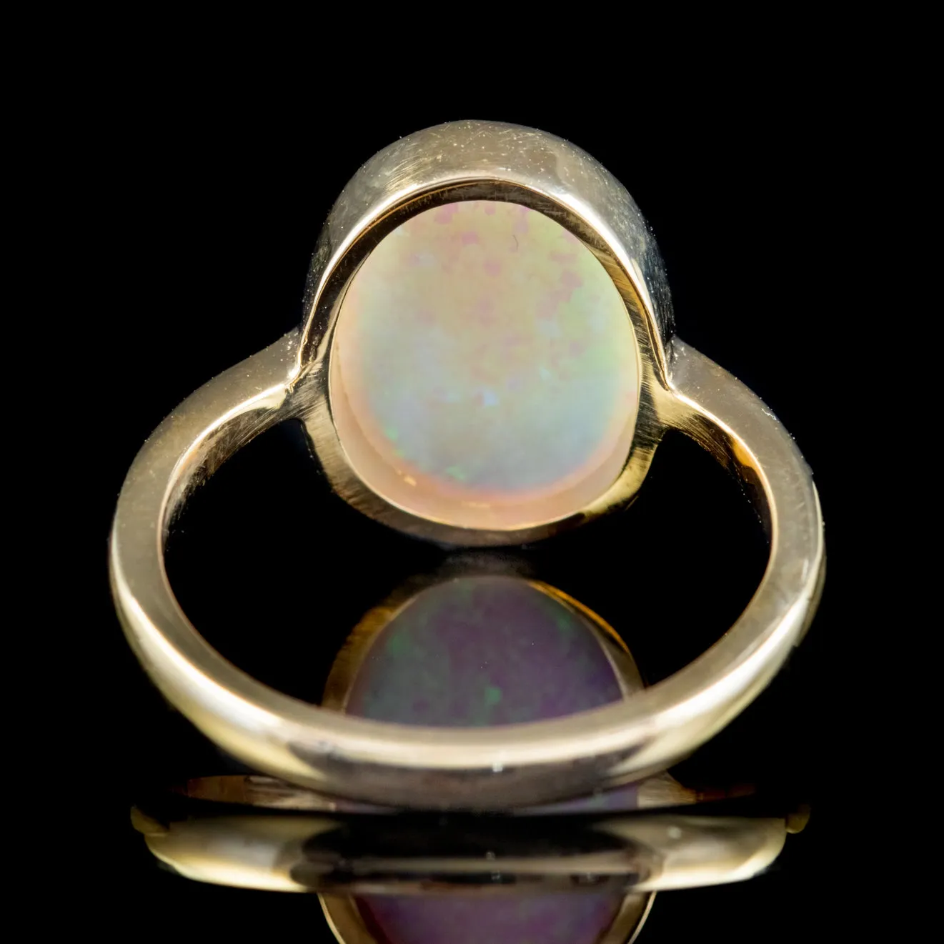 Victorian Style Opal Ring 9Ct Yellow Gold 5.50Ct Opal