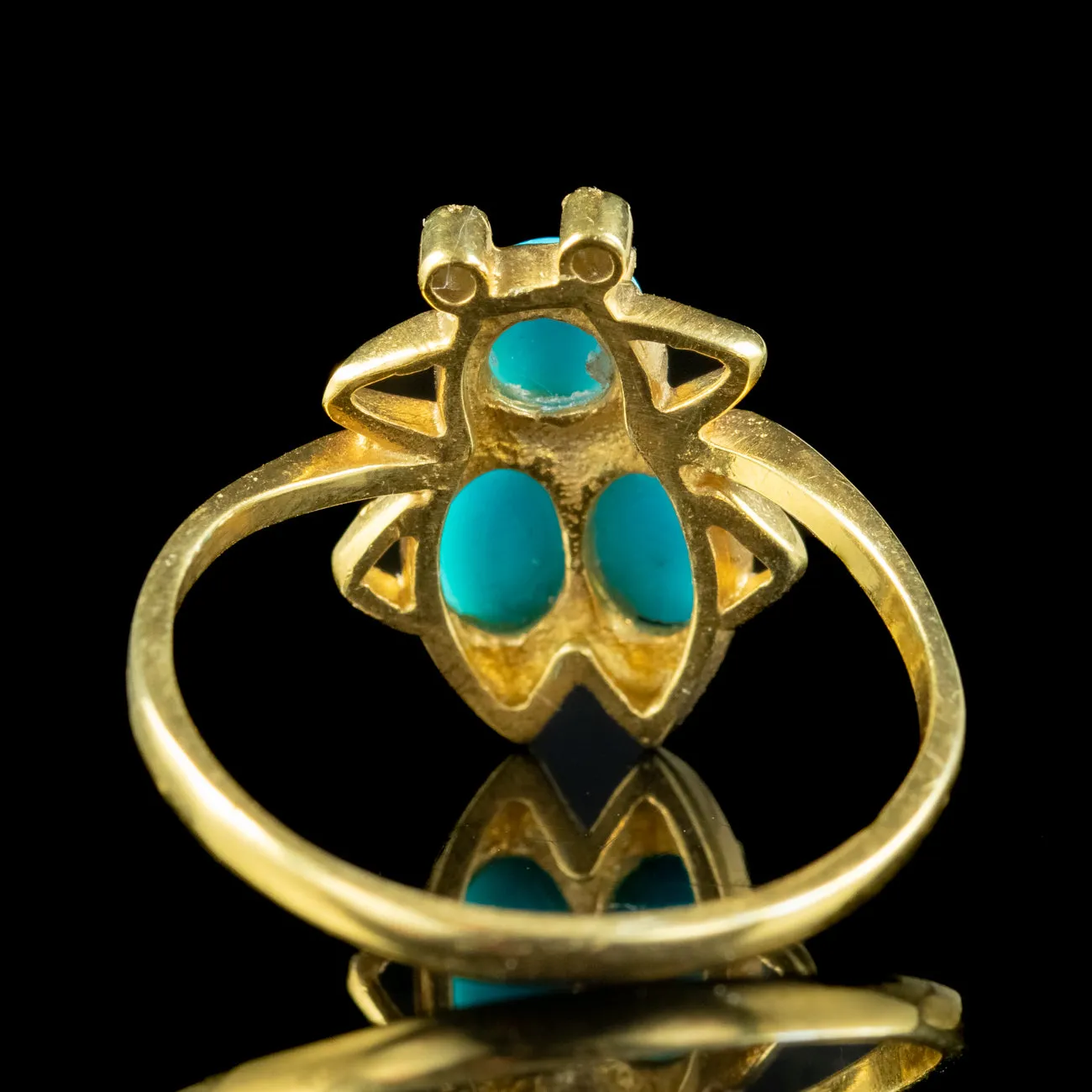 Victorian Style Turquoise Insect Ring