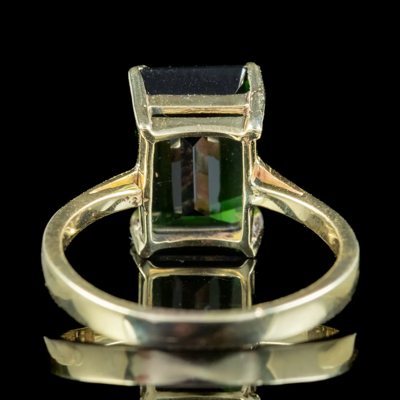 Vintage Green Tourmaline Ring 3.5ct Tourmaline Dated 1969